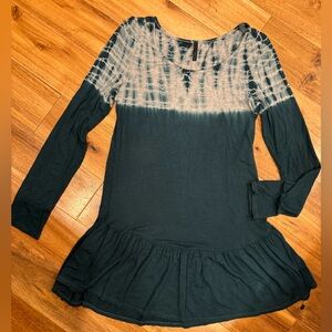 Olivia size medium cotton, long sleeve, roughly tie-dye shirt‎